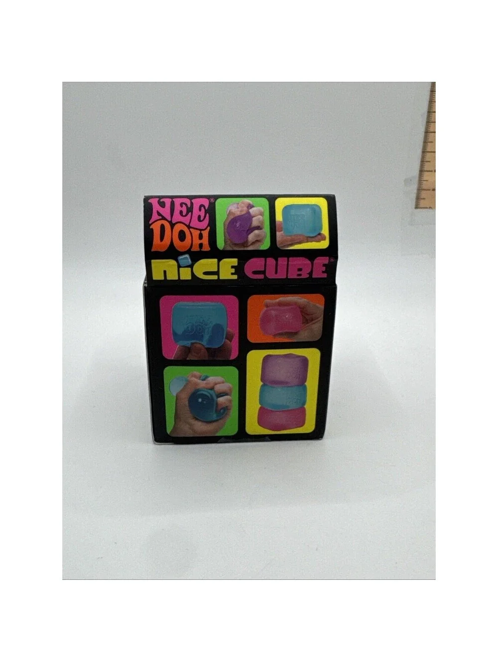 Schylling NeeDoh Nice Cube Purple Super Solid Squish Sensory Stress Toy NCBND